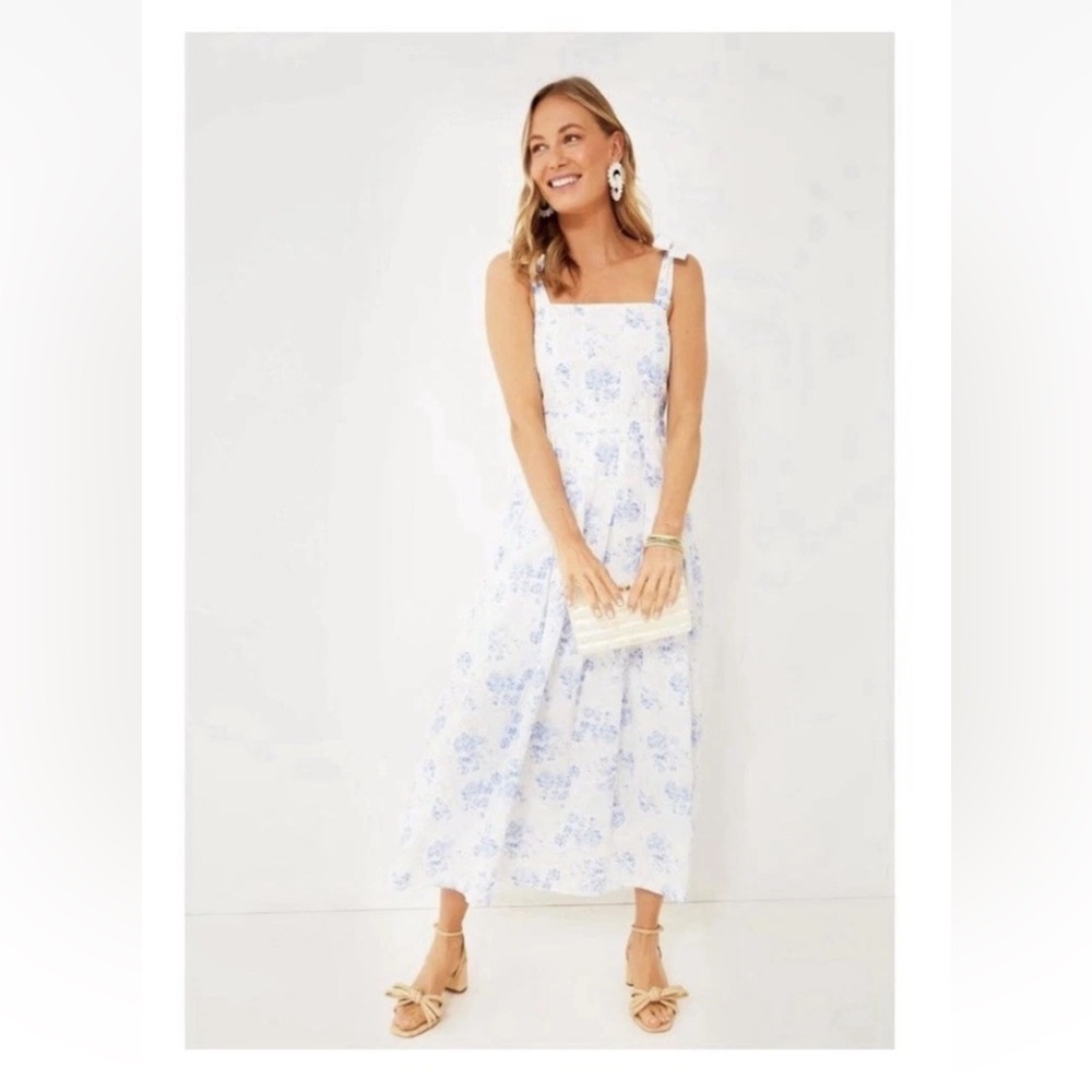 Hyacinth House by Tuckernuck Blue Chintz Teagan Midi Dress